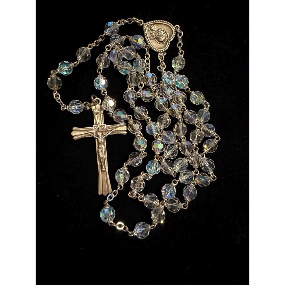 Crystal & Sterling Silver Rosary Beads